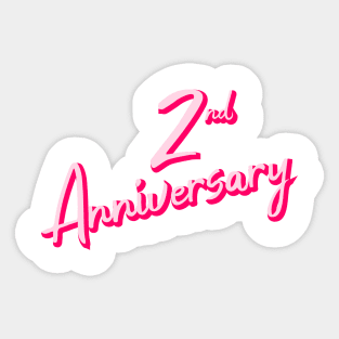 2nd Anniversary Pinky Sticker